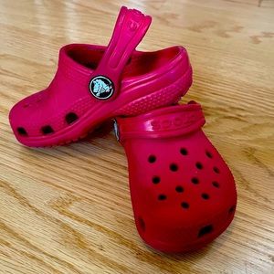 Adorable Red Toddler Crocs - Size 5